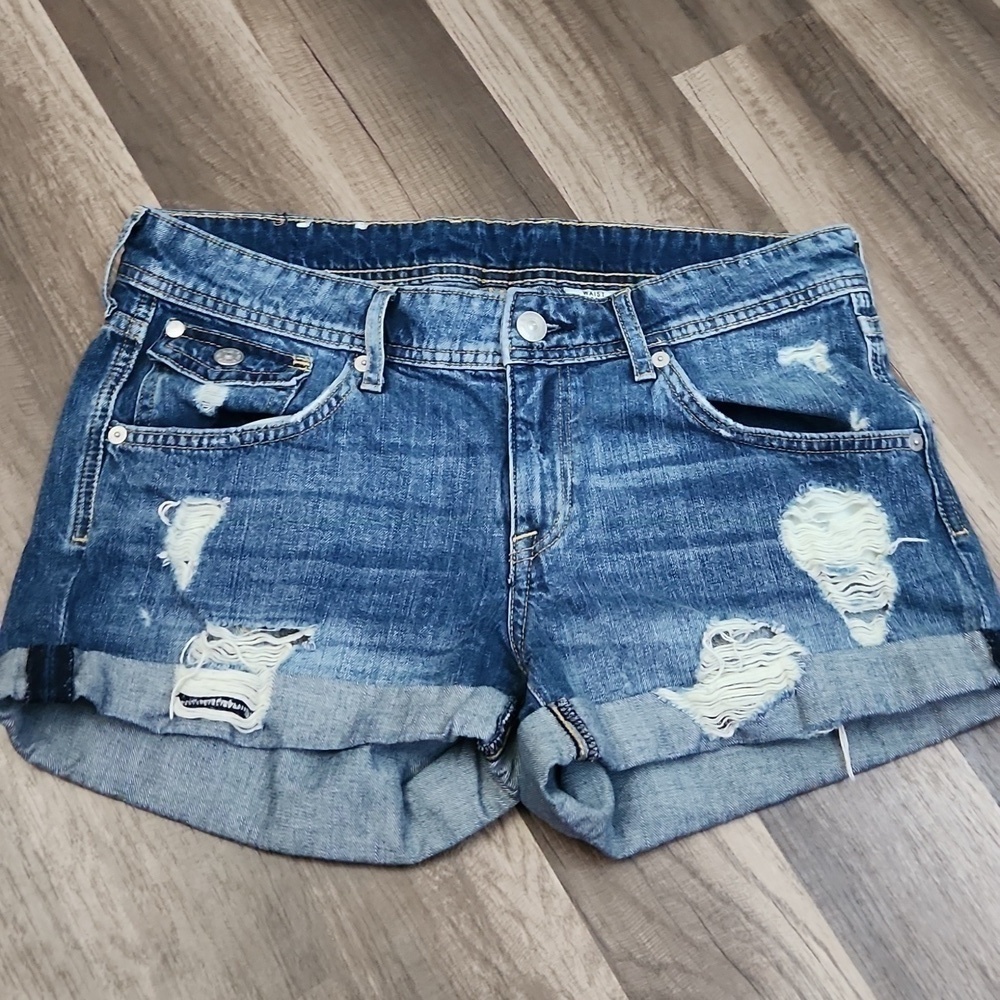 H & M DENIM Distressed Shorts size 6
